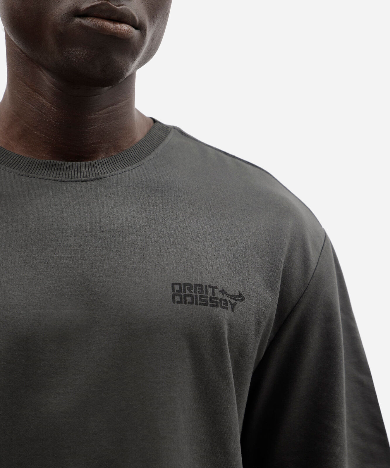 camiseta masculina com algodão manga curta estampada cinza