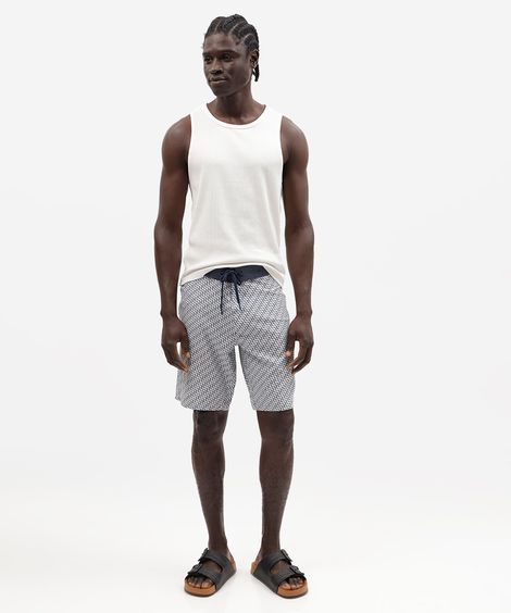 short boardshort masculino estampado azul