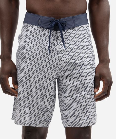 short boardshort masculino estampado azul