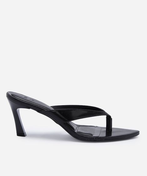 tamanco feminino bico fino salto alto preto