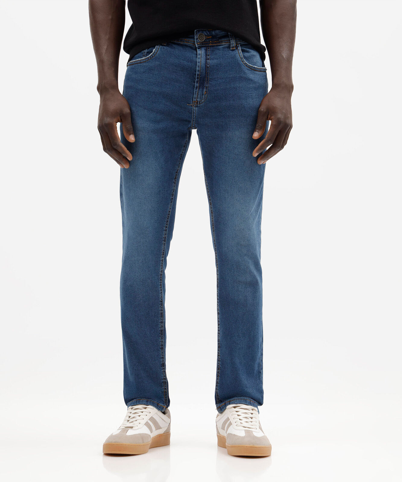 calça skinny masculina jeans azul