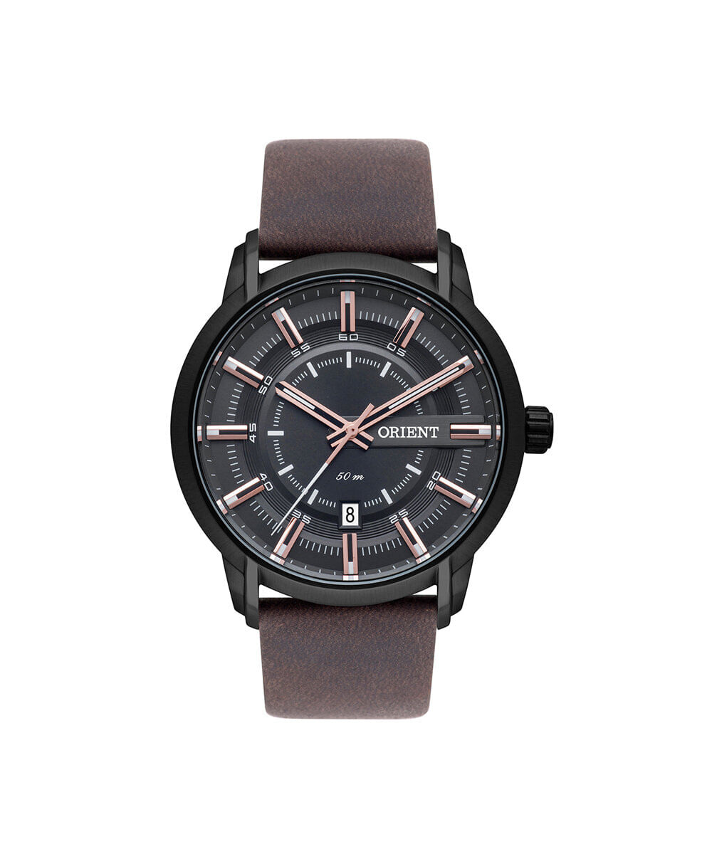 relógio masculino orient analógico calendário mpsc1006 g1nx preto