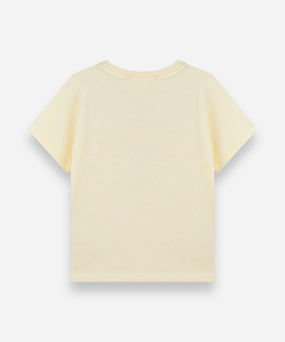 camiseta infantil de algodão manga curta peppa pig amarela