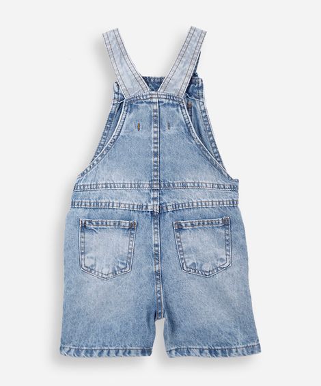 jardineira infantil jeans azul