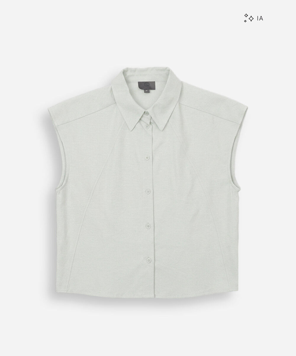 camisa feminina com algodão e recortes verde