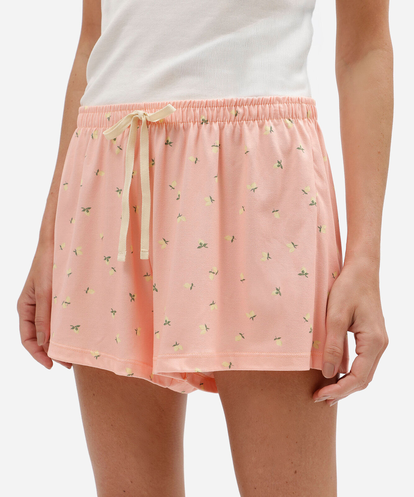 short de pijama feminino estampado avulso rosa