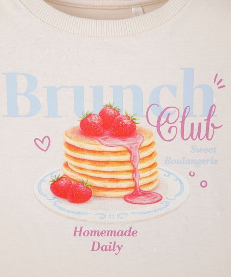 camiseta infantil de algodão manga curta estampada off white