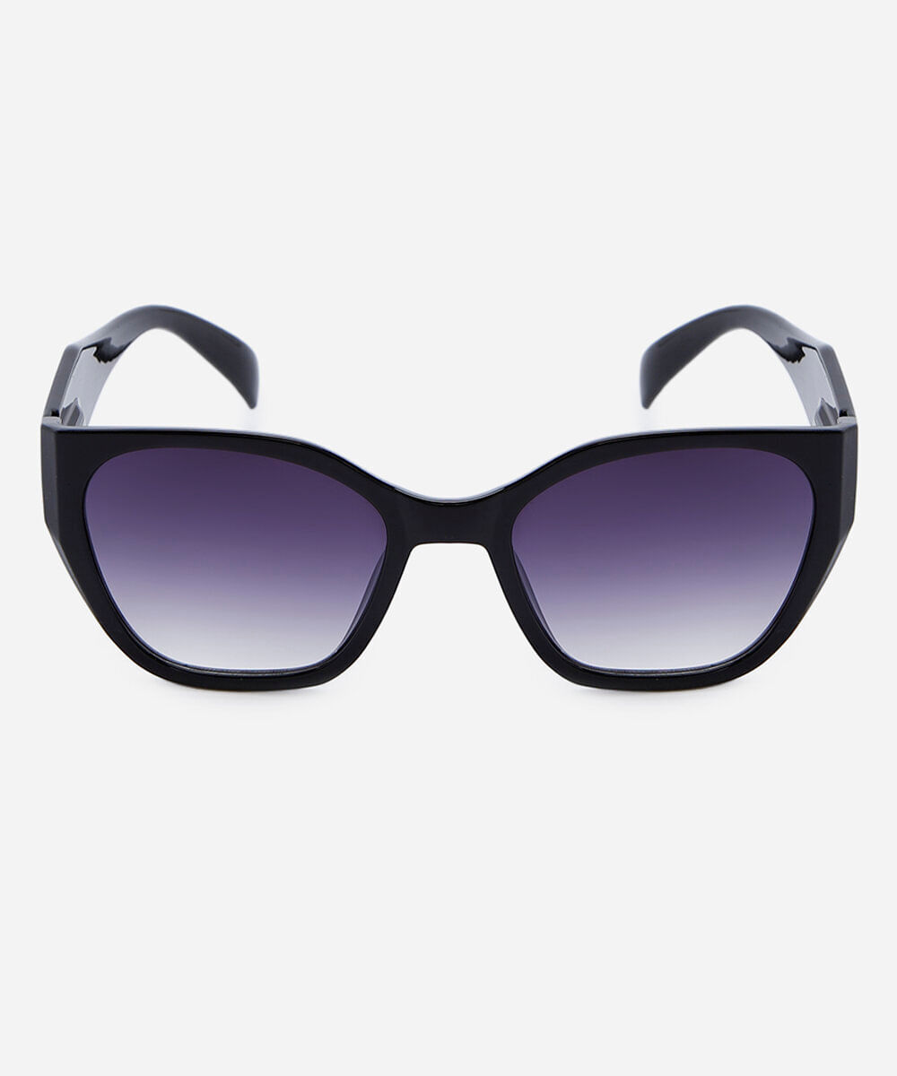 óculos de sol feminino gatinho de acetato triton preto