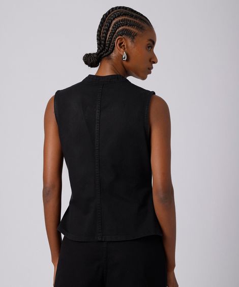 colete militar feminino de sarja mindset preto