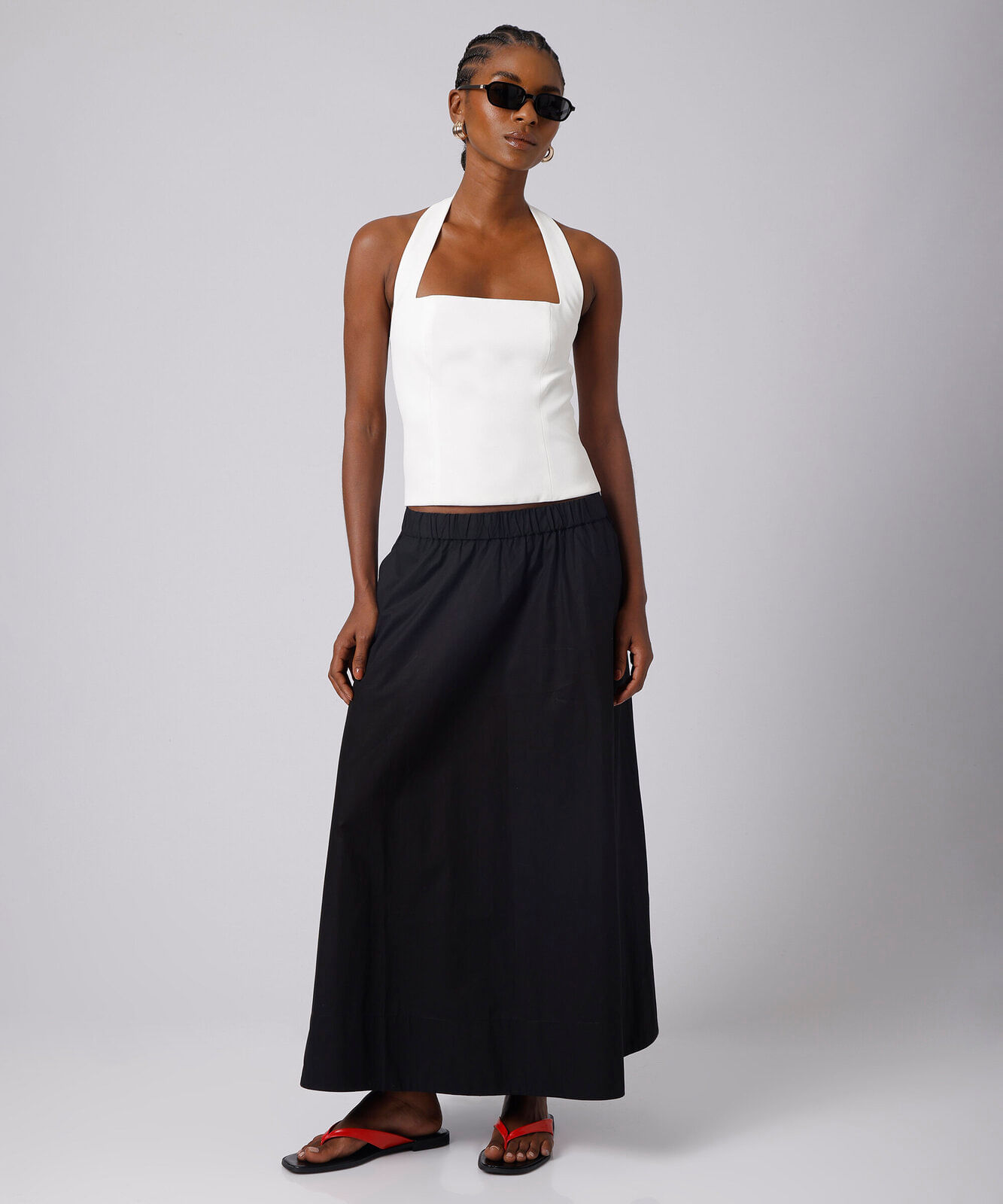 blusa cropped feminina frente única mindset off white