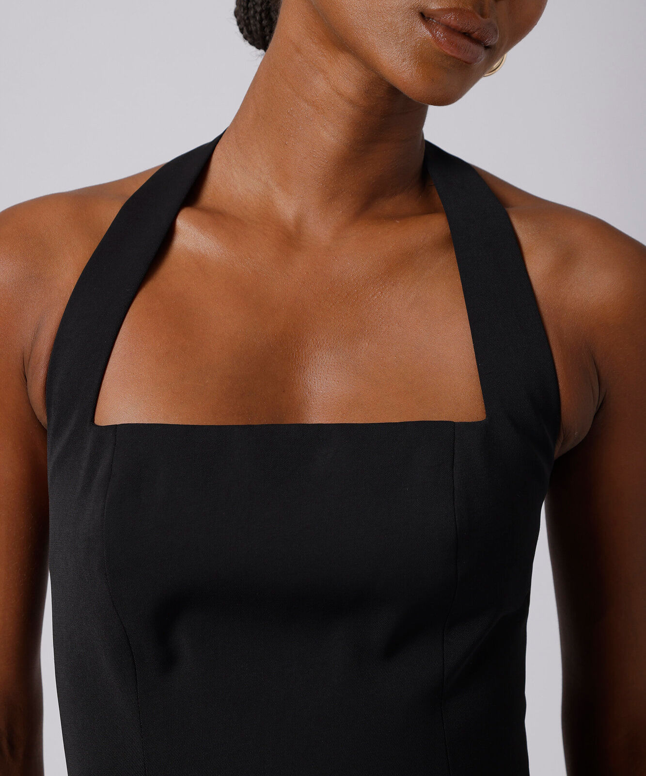 blusa cropped feminina frente única mindset preta