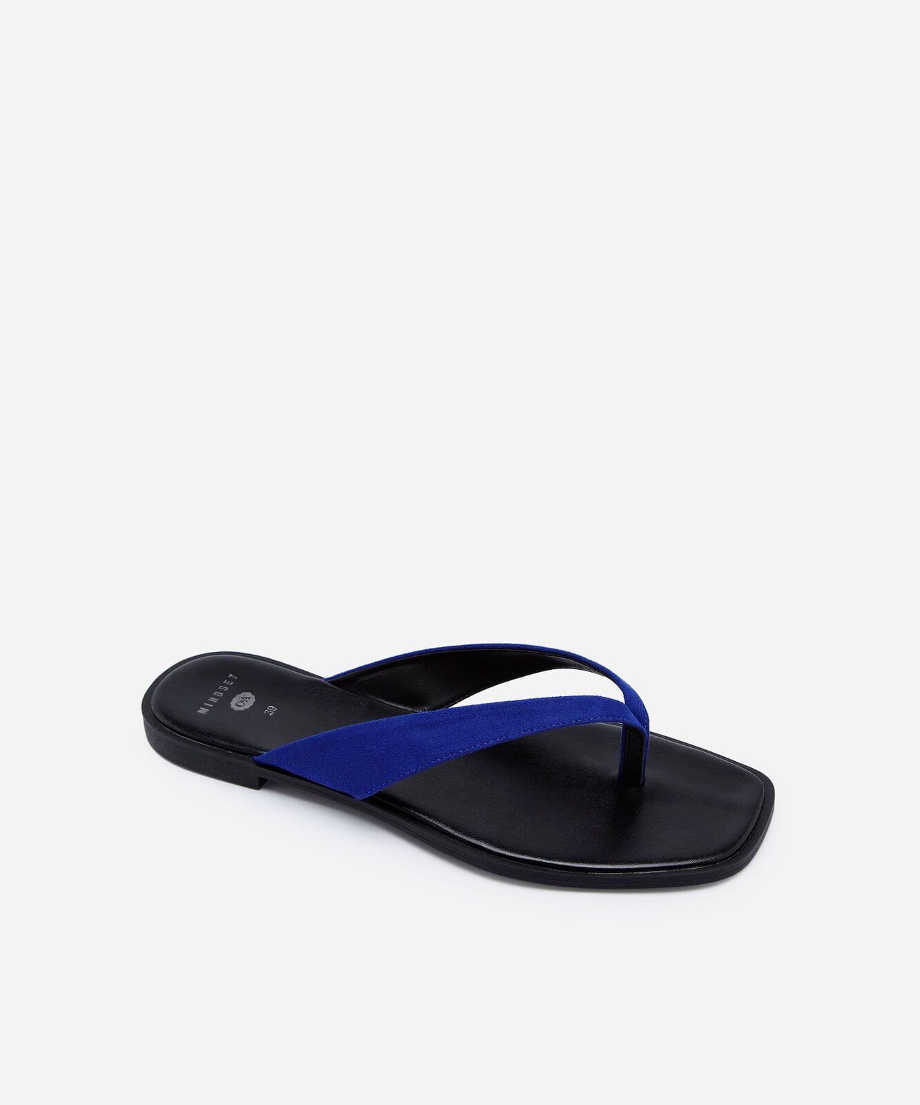 rasteirinha bico quadrado mindset azul