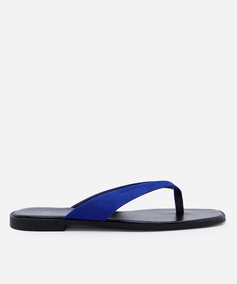 rasteirinha bico quadrado mindset azul
