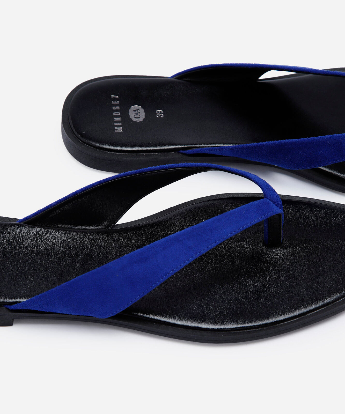 rasteirinha bico quadrado mindset azul