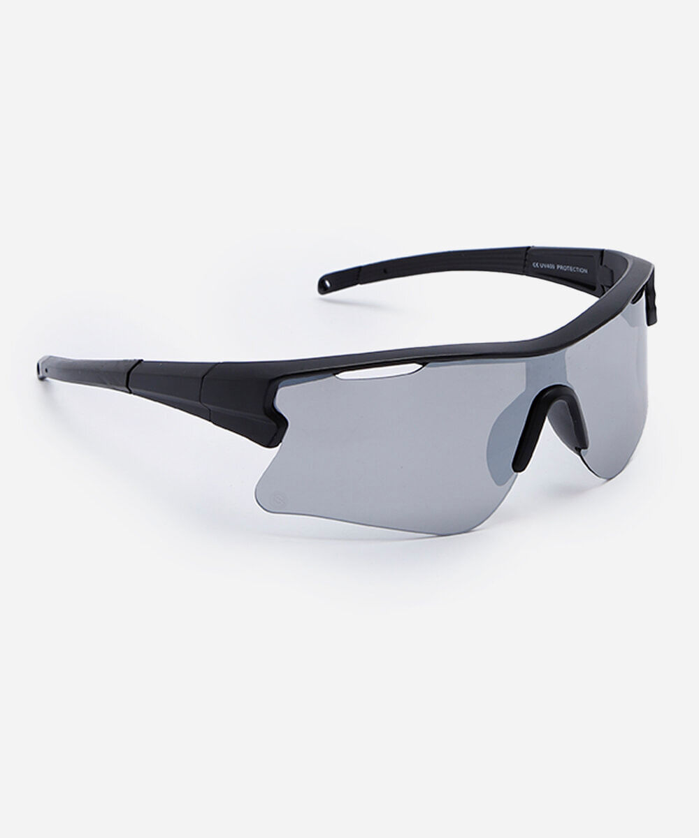 óculos de sol esportivo unissex de acetato preto