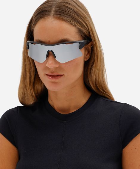 óculos de sol esportivo unissex de acetato preto