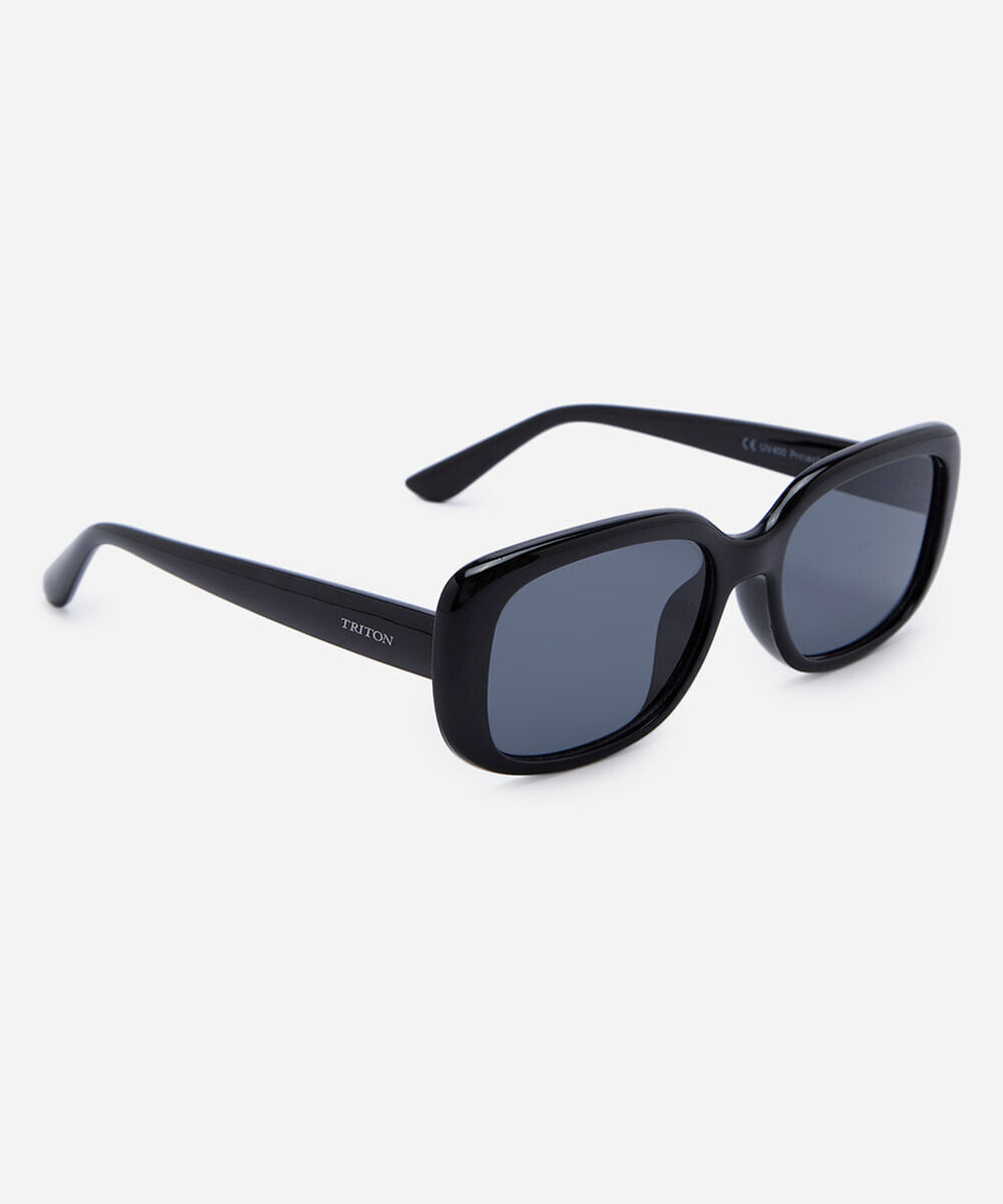 óculos de sol feminino quadrado de acetato triton preto