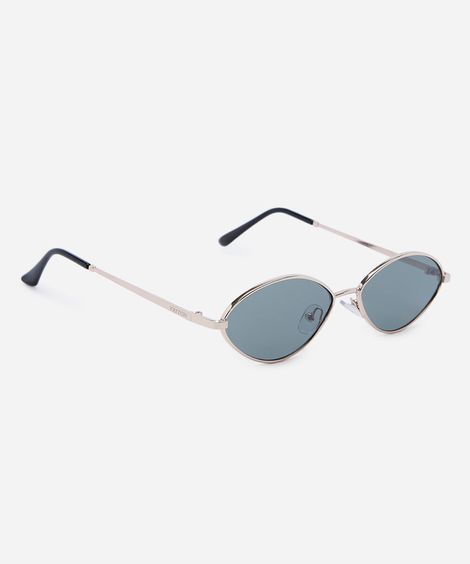 óculos de sol feminino oval de metal triton dourado