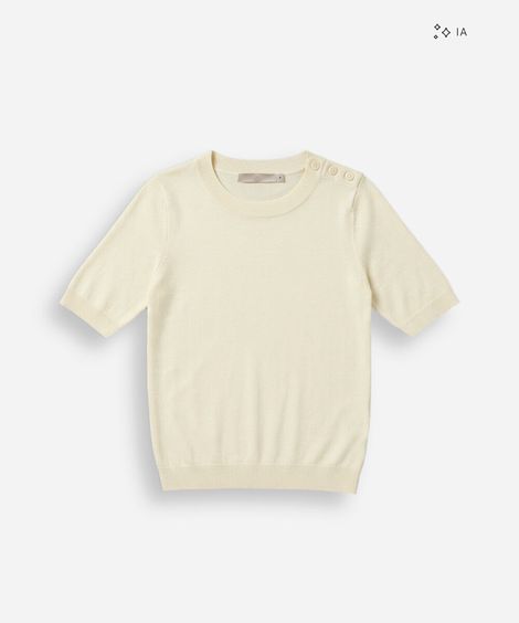 blusa feminina de tricot manga curta amarela