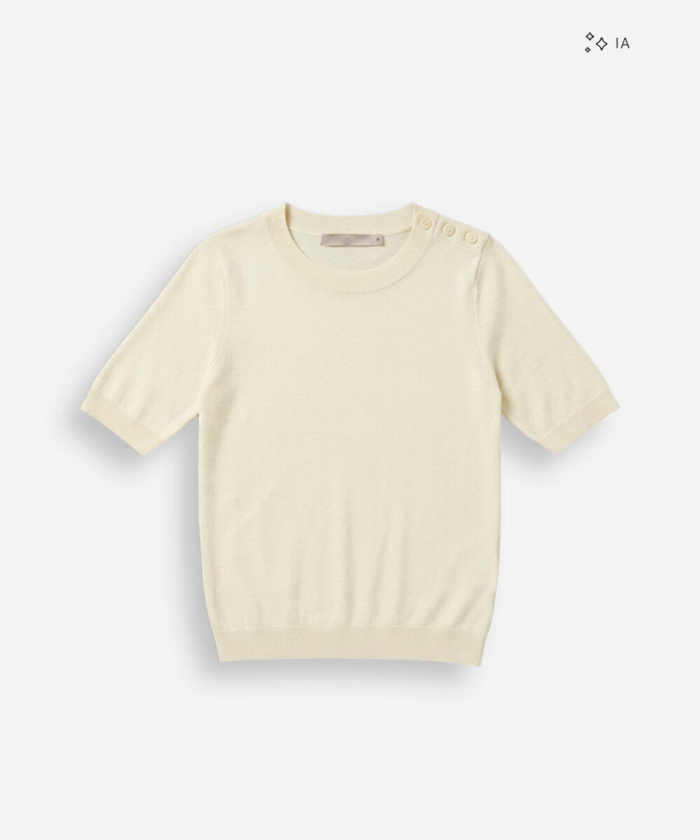 blusa feminina de tricot manga curta amarela
