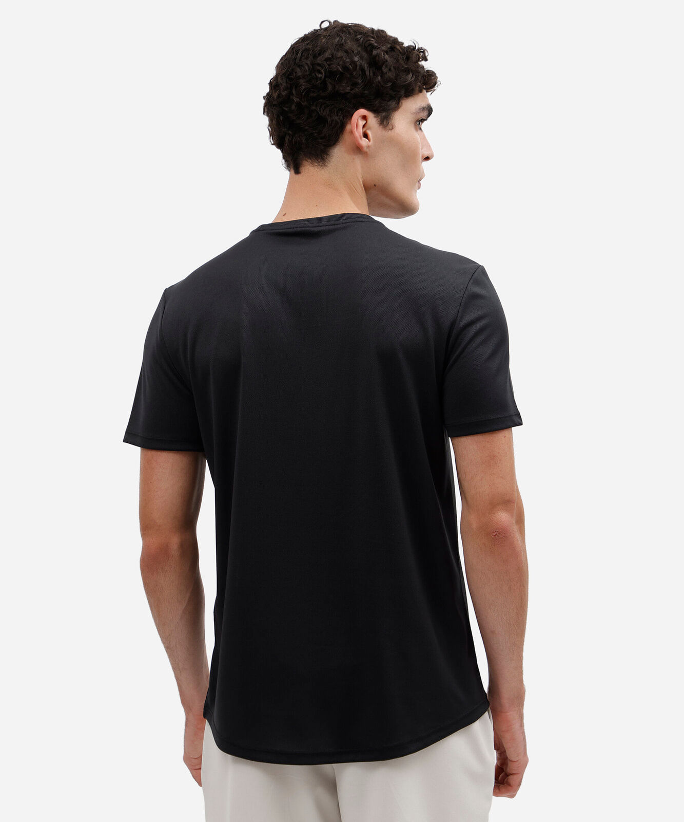 camiseta esportiva masculina manga curta preta