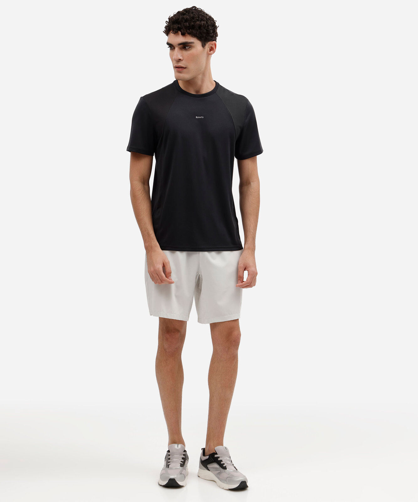 camiseta esportiva masculina manga curta preta