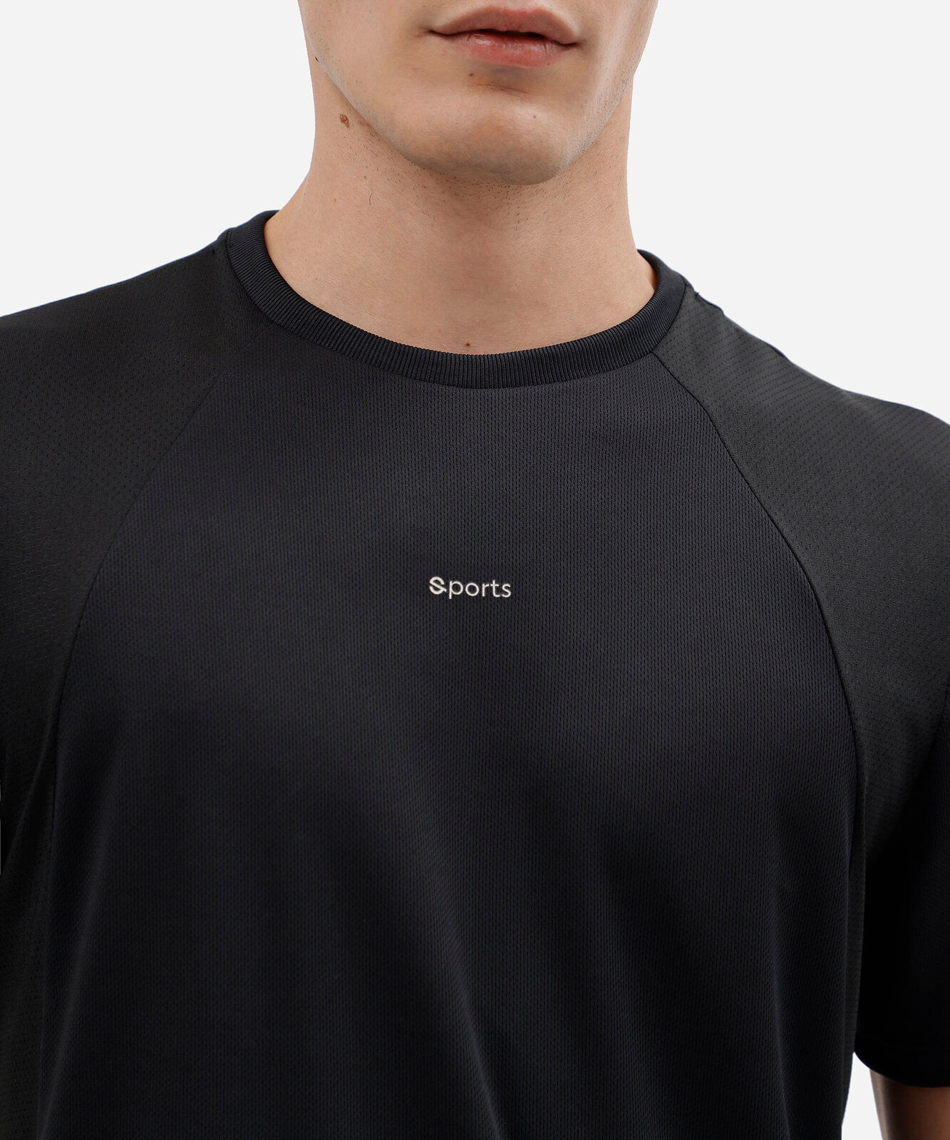 camiseta esportiva masculina manga curta preta