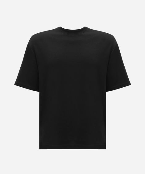 camiseta masculina de algodão peruano manga curta preta