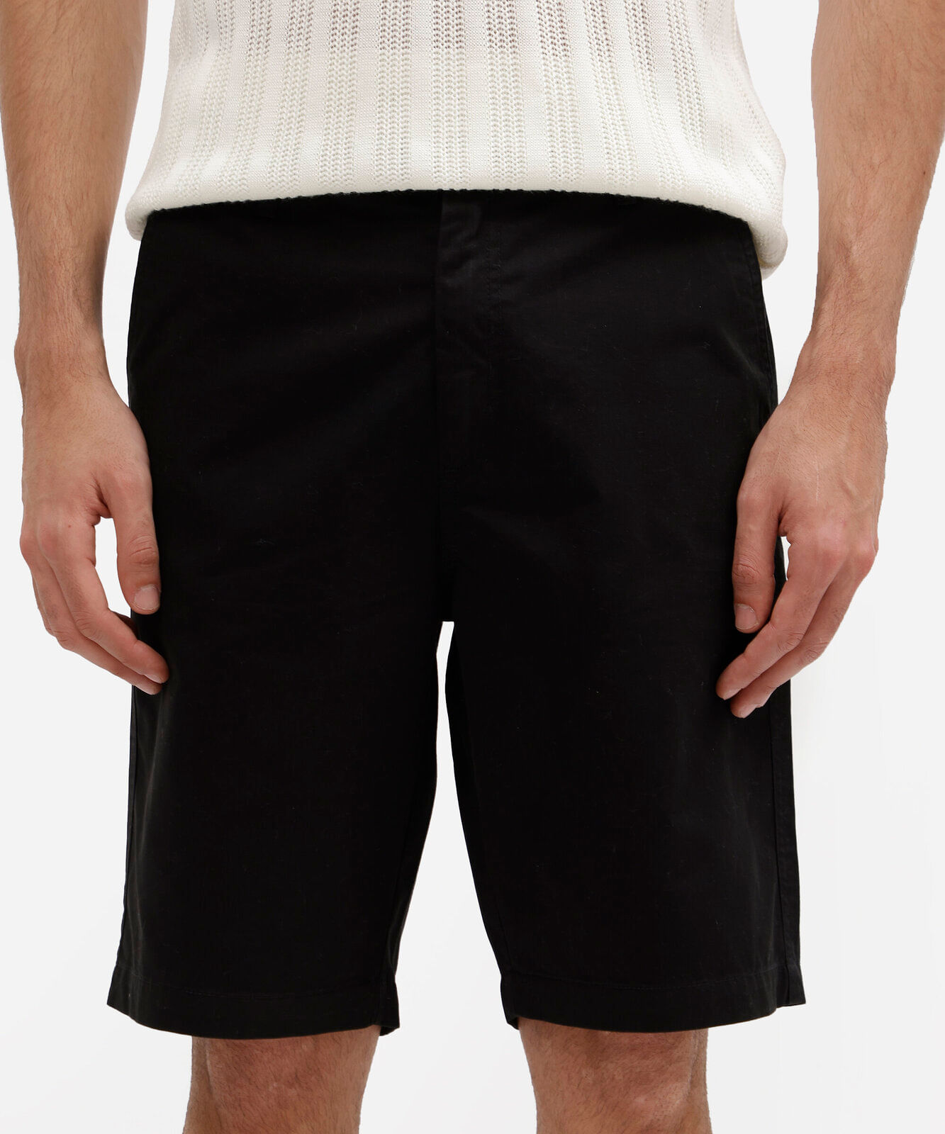 bermuda masculina reta chino preta