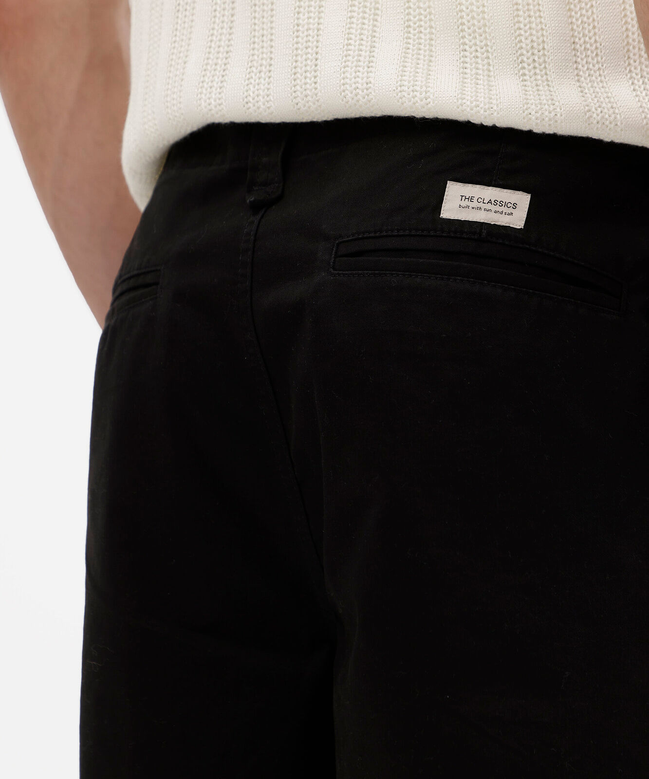 bermuda masculina reta chino preta