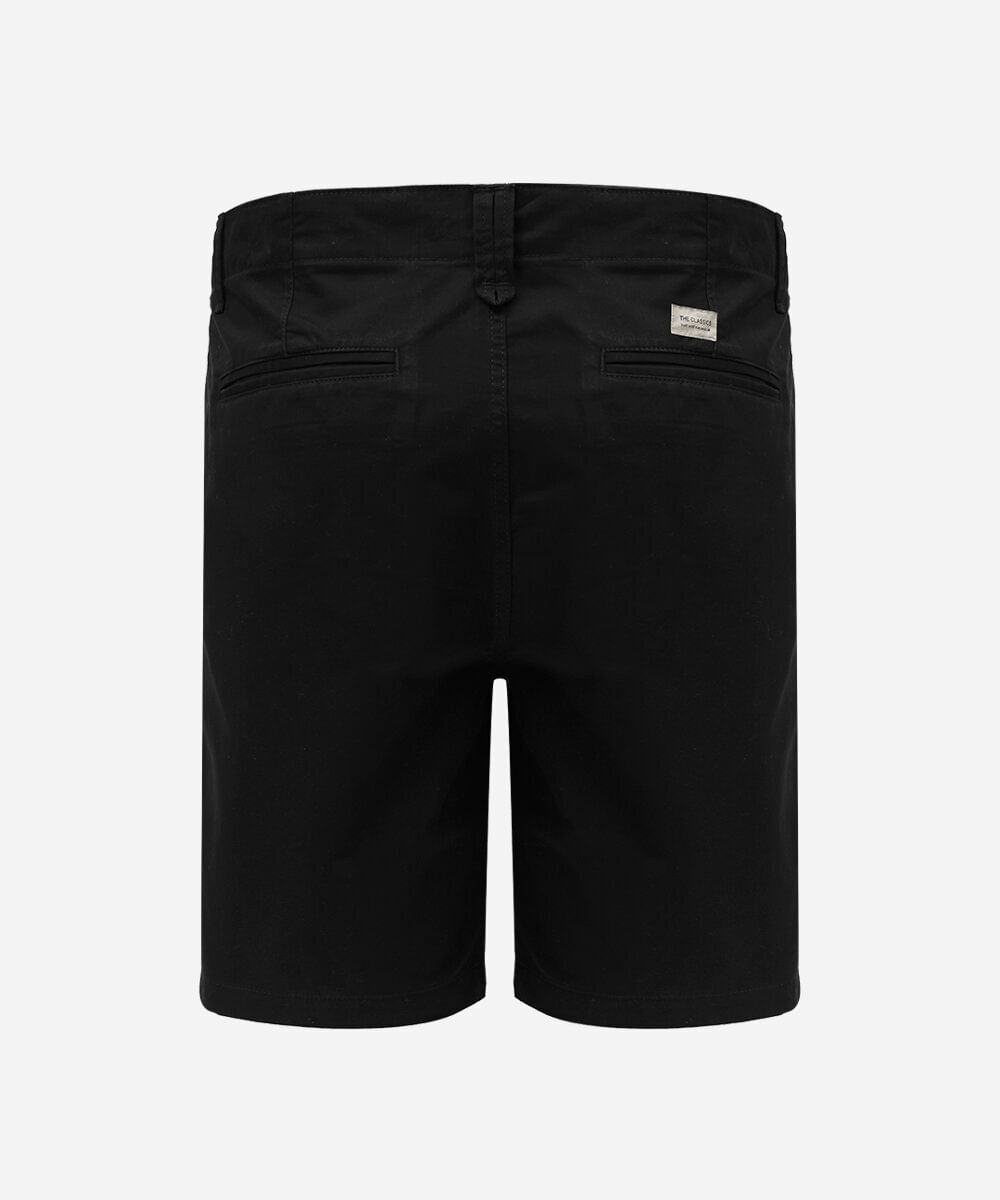 bermuda masculina reta chino preta