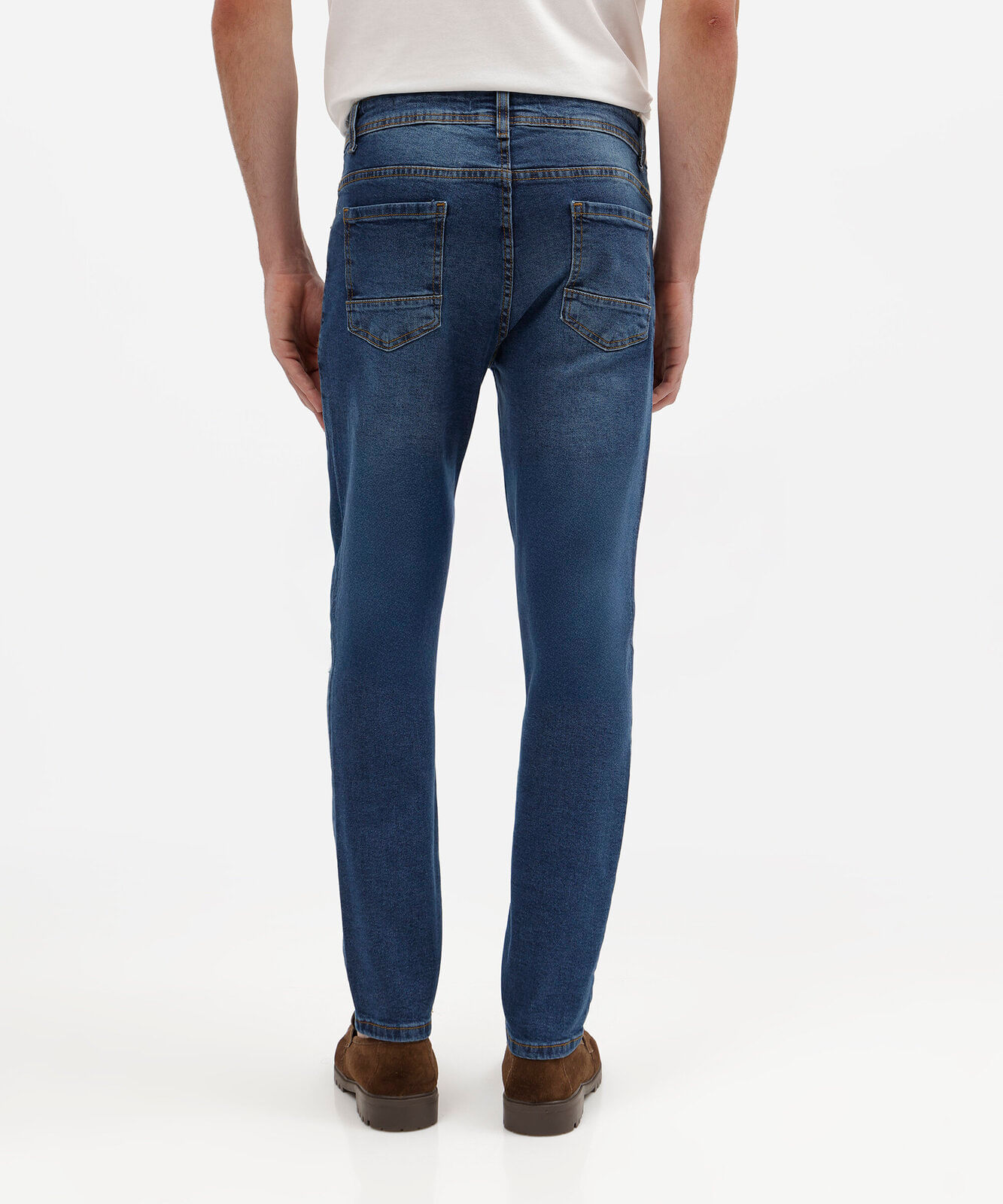 calça skinny masculina jeans destroyed azul