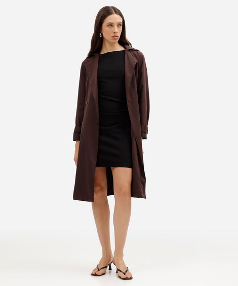 vestido curto feminino com viscose e franzido decote canoa preto