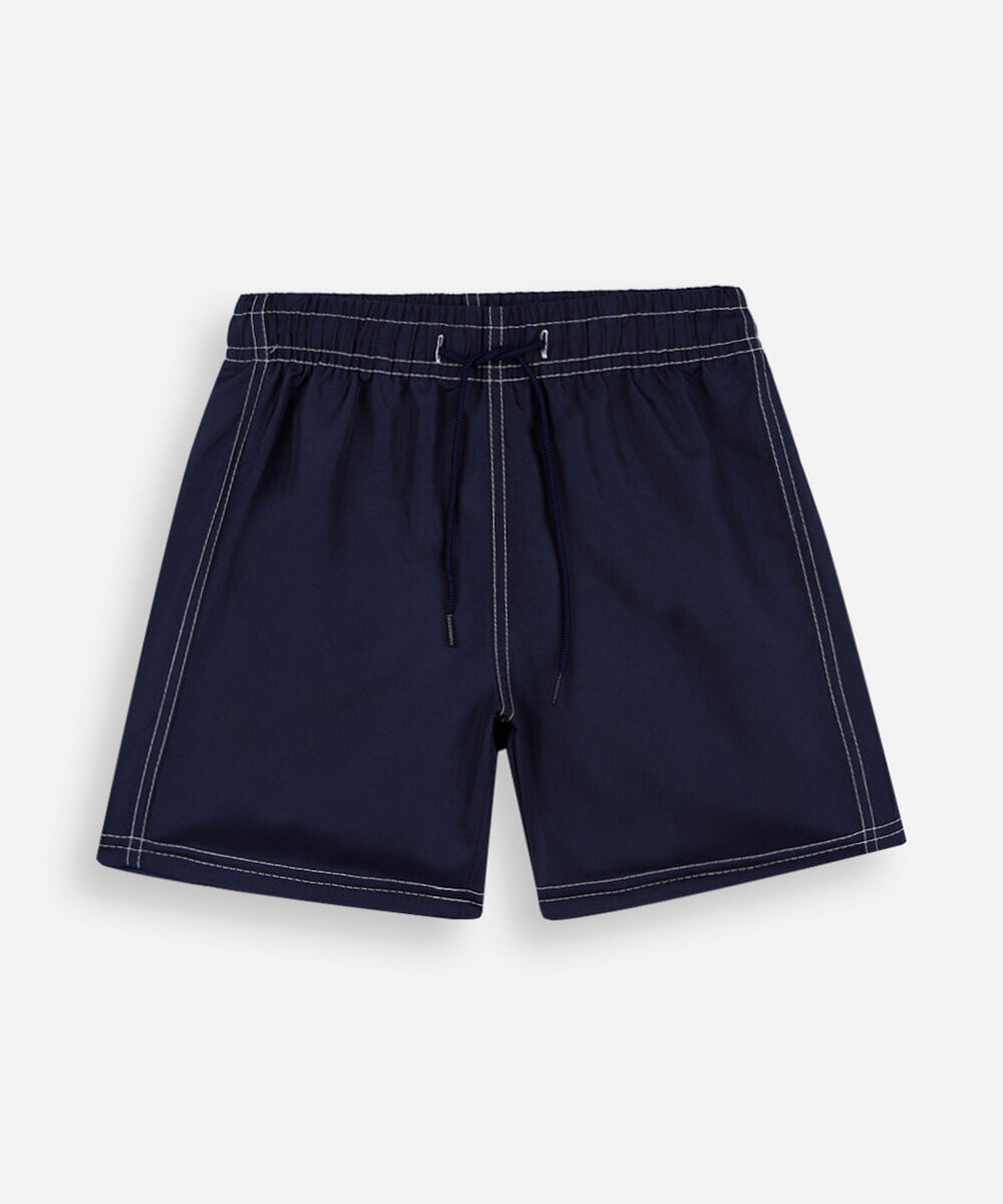 bermuda infantil boardshort com bolso azul