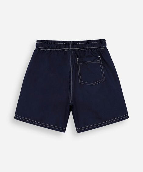 bermuda infantil boardshort com bolso azul