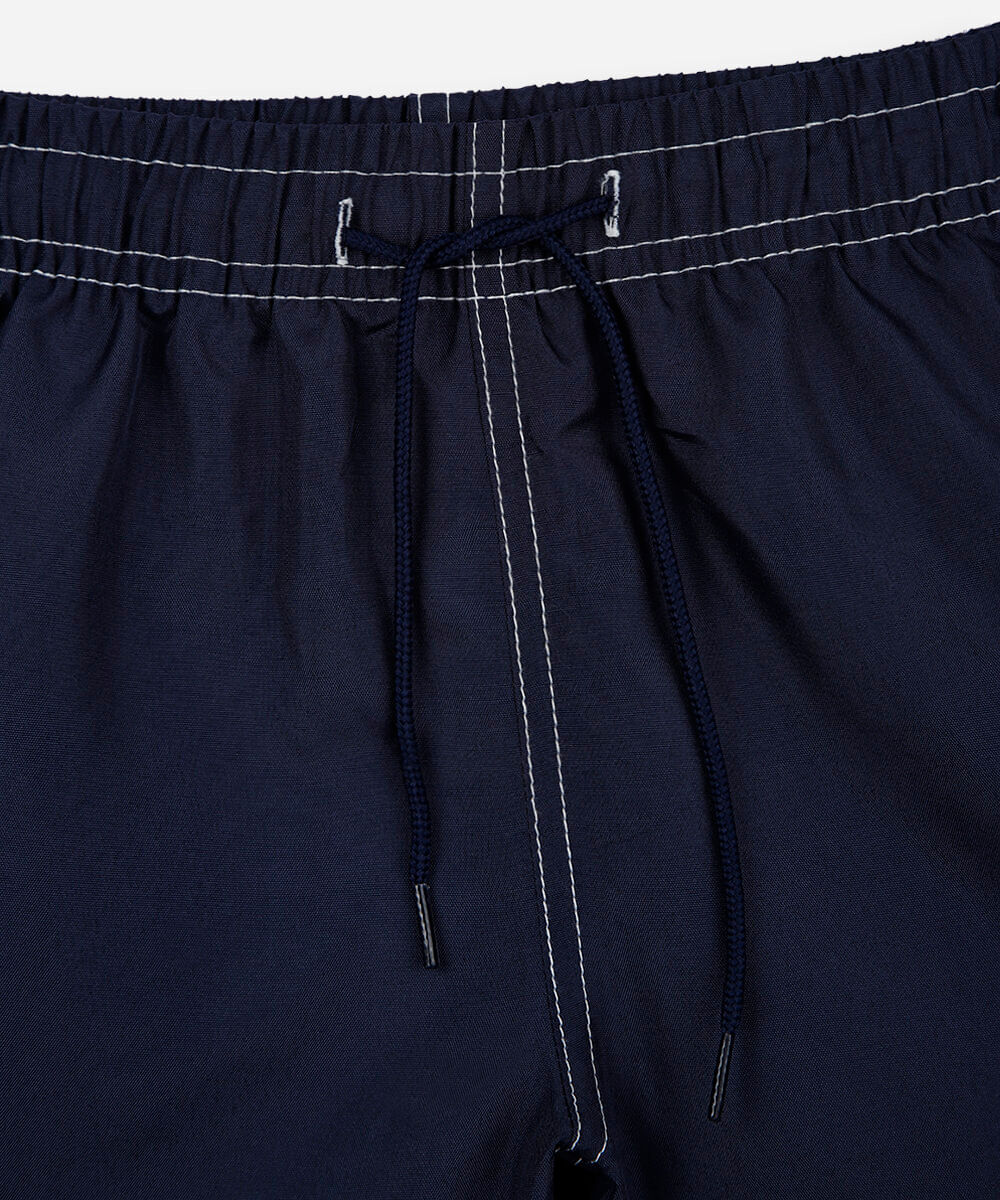bermuda infantil boardshort com bolso azul