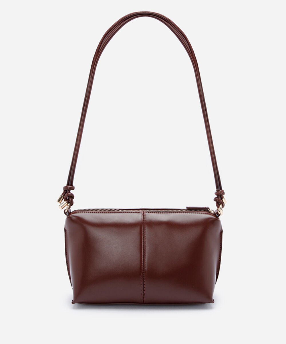 bolsa crossbody feminina alça dupla marrom