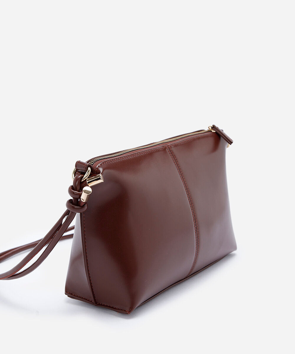 bolsa crossbody feminina alça dupla marrom