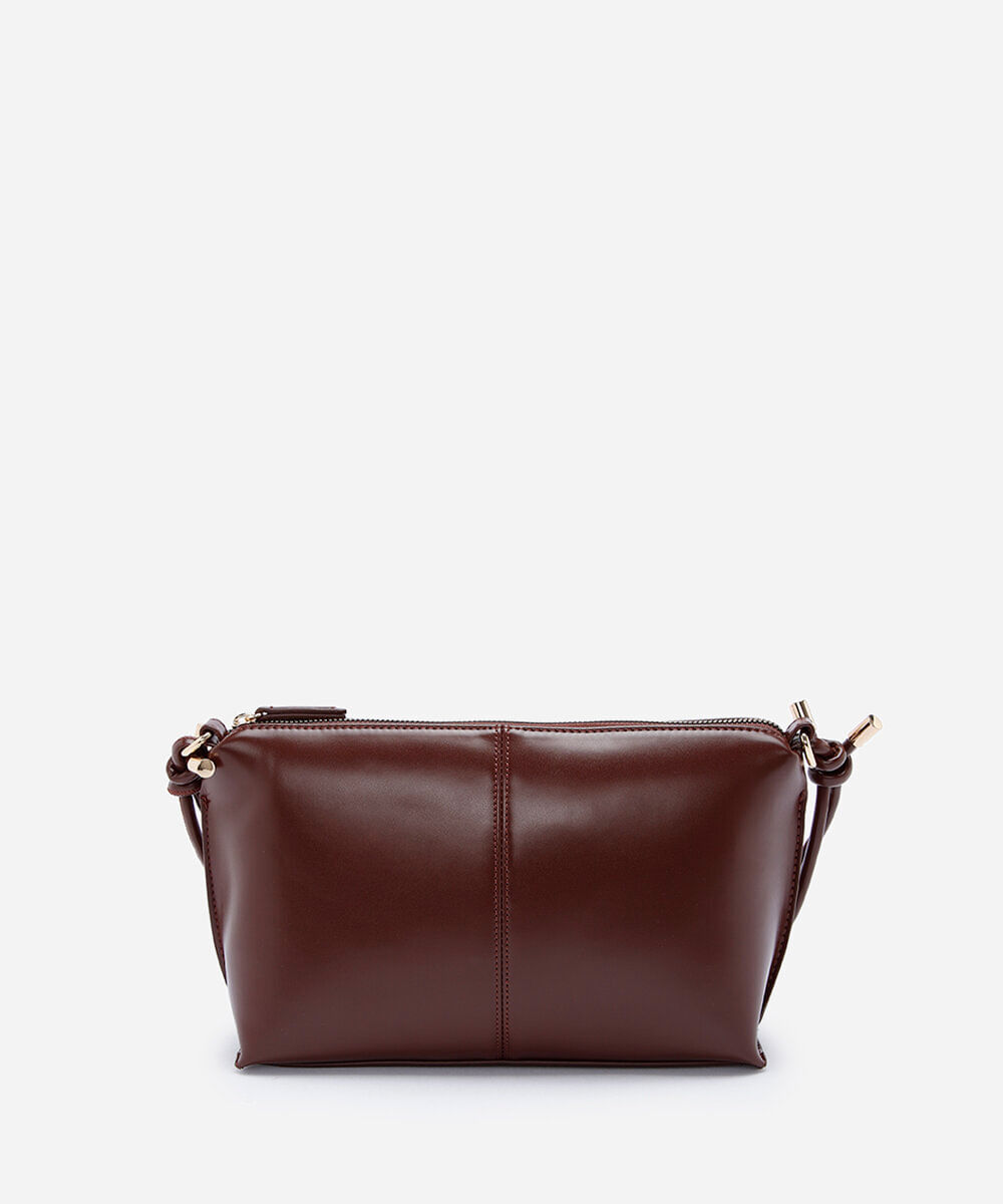 bolsa crossbody feminina alça dupla marrom
