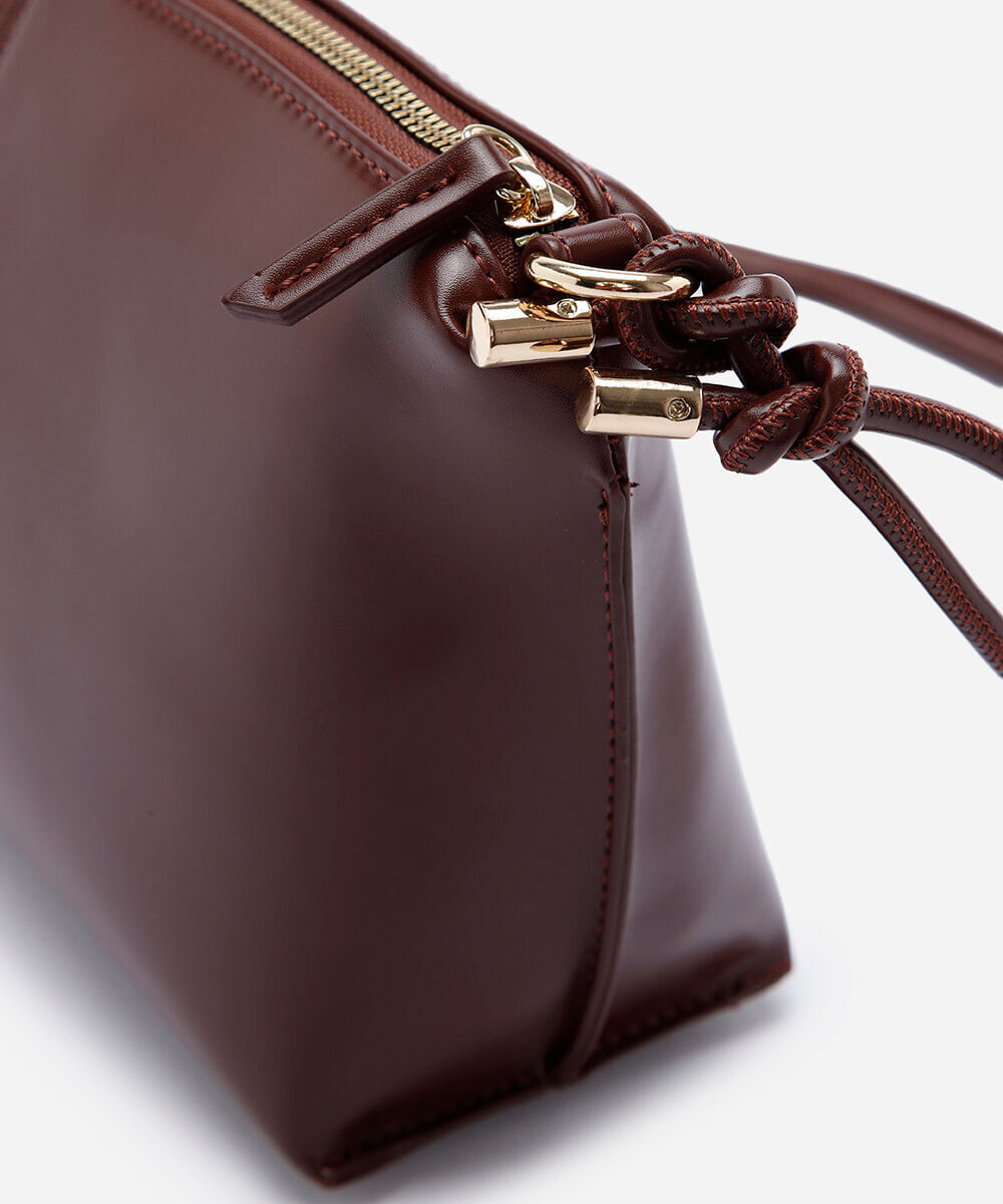bolsa crossbody feminina alça dupla marrom