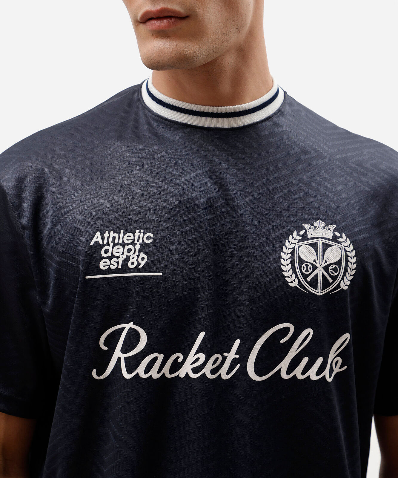 camiseta masculina manga curta estampada azul