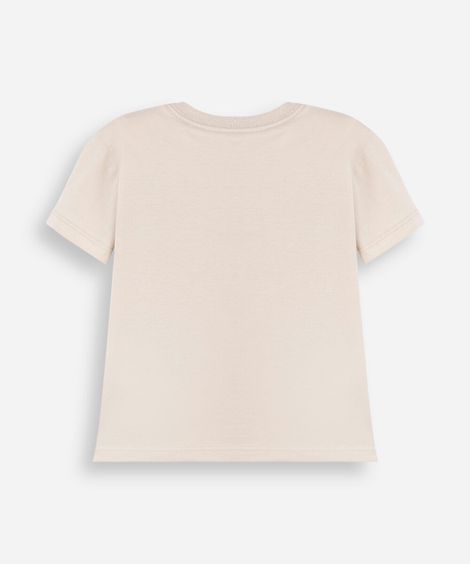 camiseta infantil e algodão manga curta toy story bege