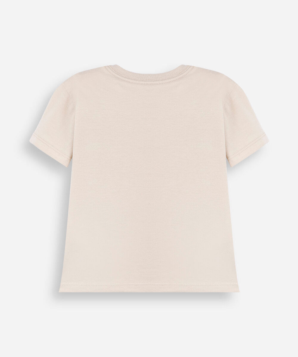 camiseta infantil e algodão manga curta toy story bege