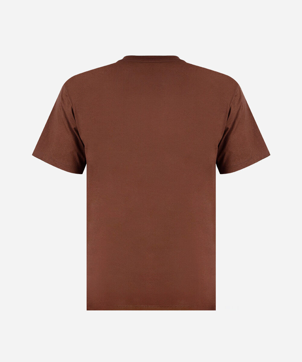 camiseta juvenil de algodão manga curta snoopy marrom