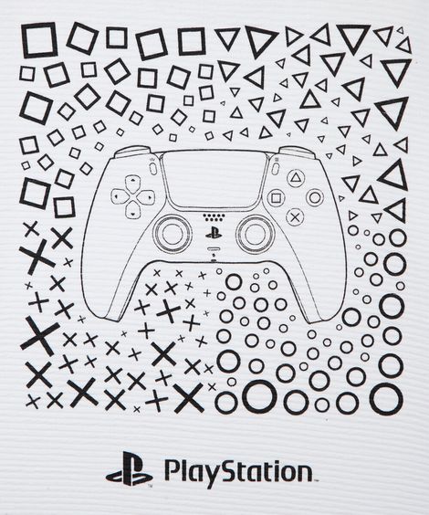 camiseta infantil com algodão manga curta playstation off white