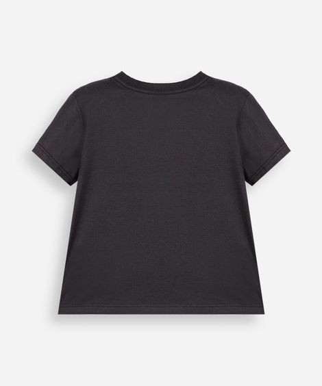 camiseta infantil de algodão manga curta carros cinza