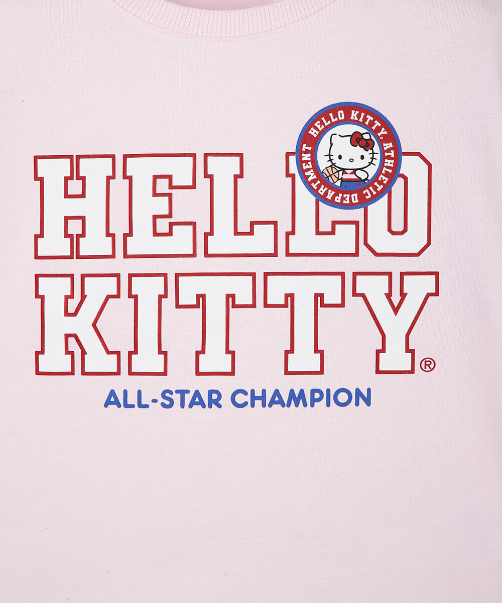 conjunto curto infantil de algodão hello kitty vermelho