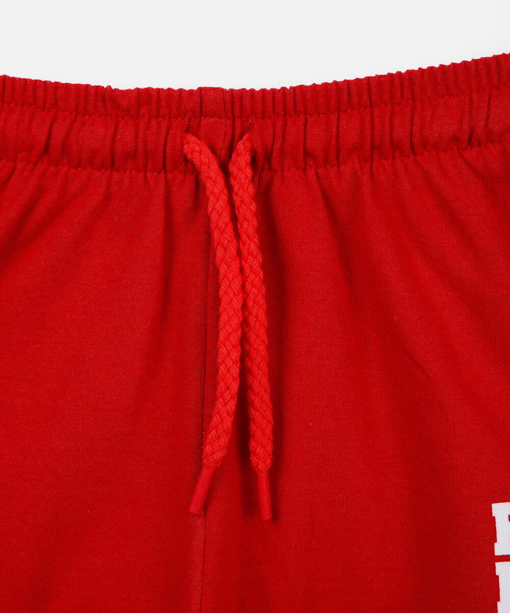 conjunto curto infantil de algodão hello kitty vermelho