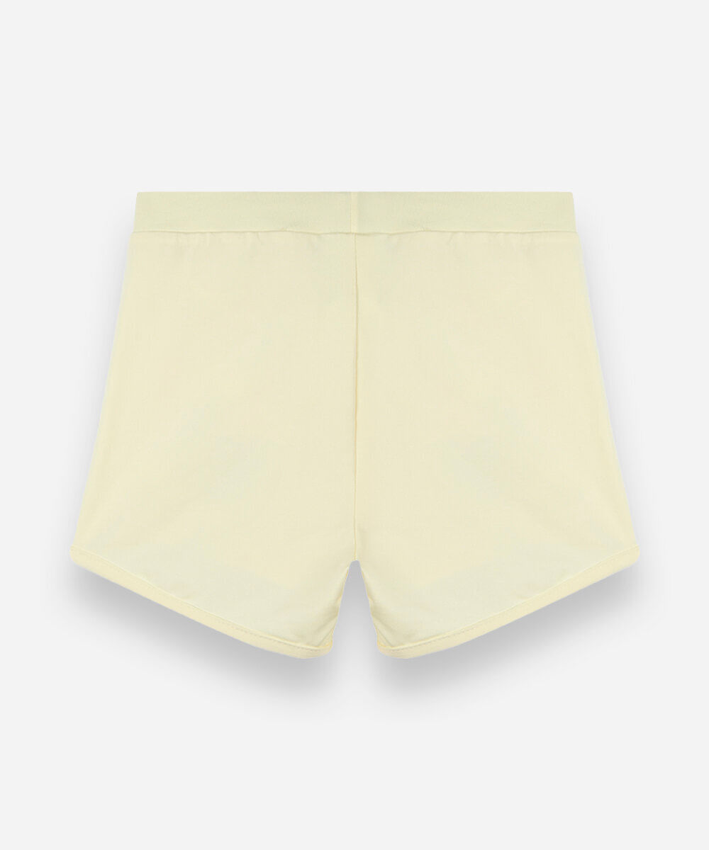 short runner infantil cós elástico stitich amarelo
