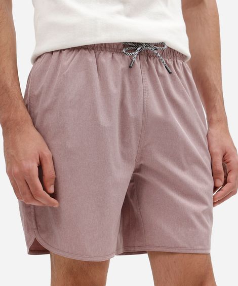 short masculino com cós elástico rosa